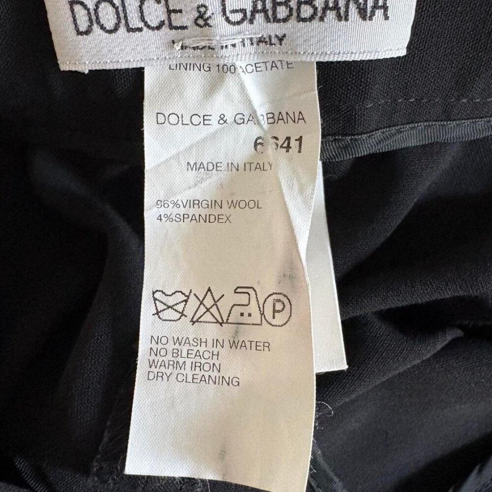Vintage Dolce & Gabbana straight leg lightweight wool trousers - Picture 5 of 8